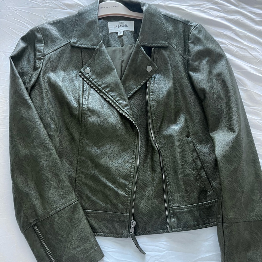 BB Dakota Faux Leather Moto Jacket